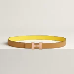 Mini Constance belt buckle & Reversible leather strap 24 mm - Image 2
